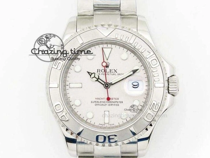 0112 DayDate 40mm BP-Maker 228206 SS Ice Blue Stick Dial (Smooth Bezel) On SS Bracelet ETA FreshLook 3913